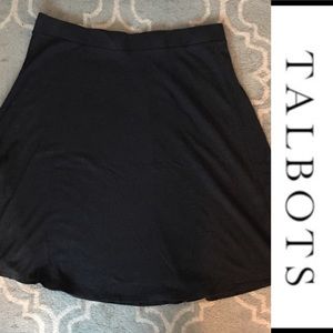 TALBOTS Pima A-Line black skirt 3XP